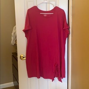 Lane Bryant 22/24 pink ruffle detail top